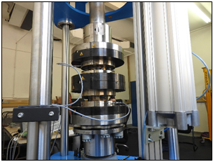 Flange Type Static Torque Transducer being calibrated.PNG